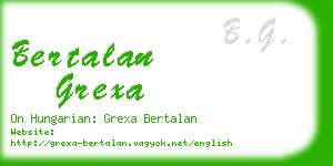 bertalan grexa business card